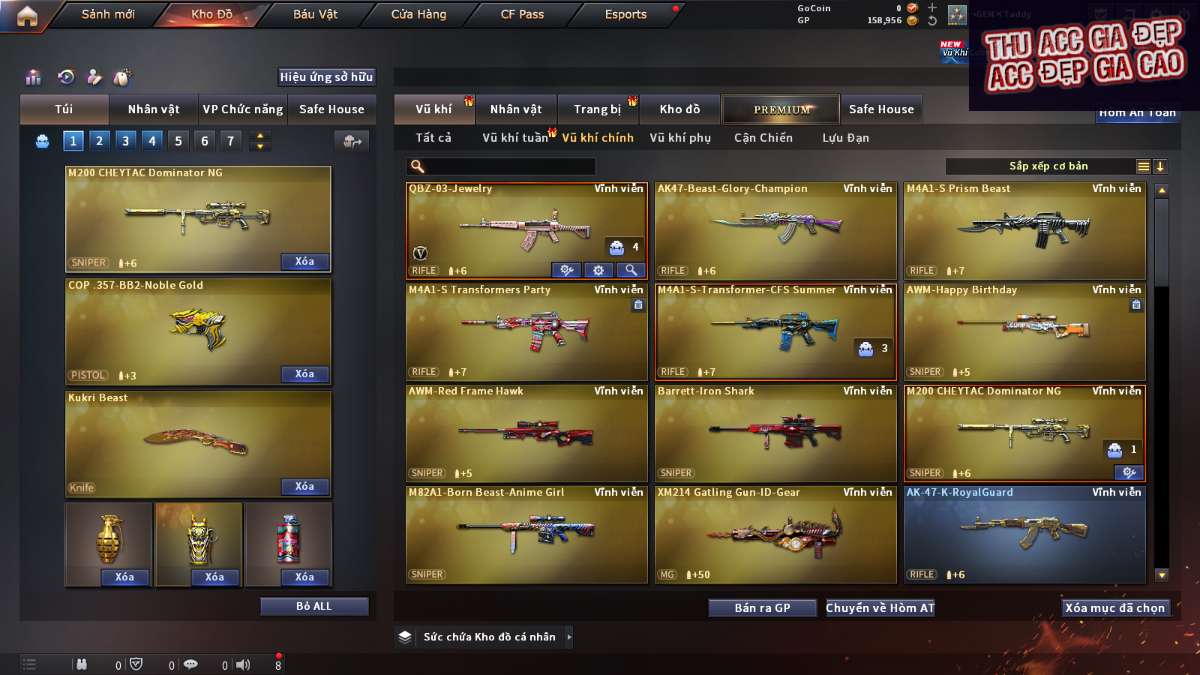 shop acc cf uy tin gia re